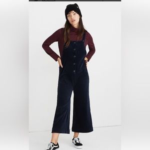 Madewell Texture & Thread Velour Corduroy Overalls